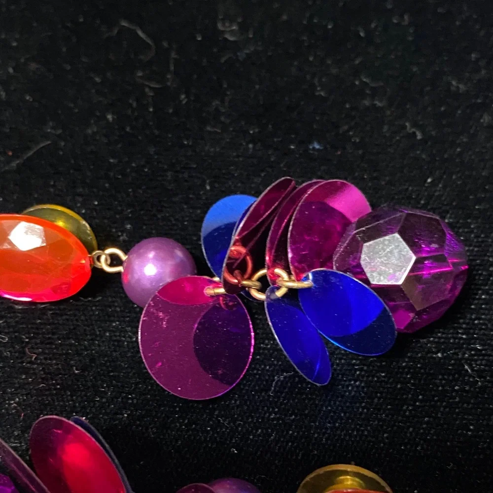 Elegant vintage Multicolor Dangle pierced Earrings